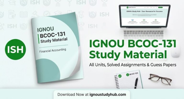 IGNOU BCOC-131 Study Material